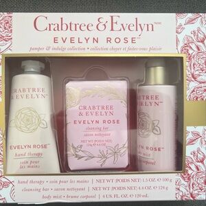 Crabtree & Evelyn Rose Collection Set New